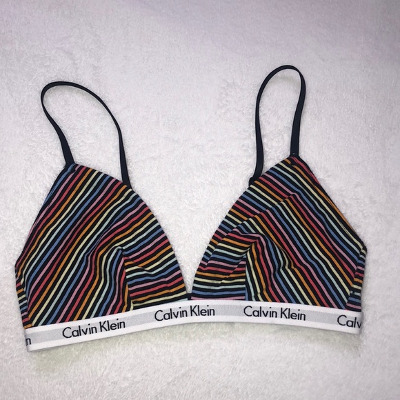 calvin klein striped bralette
